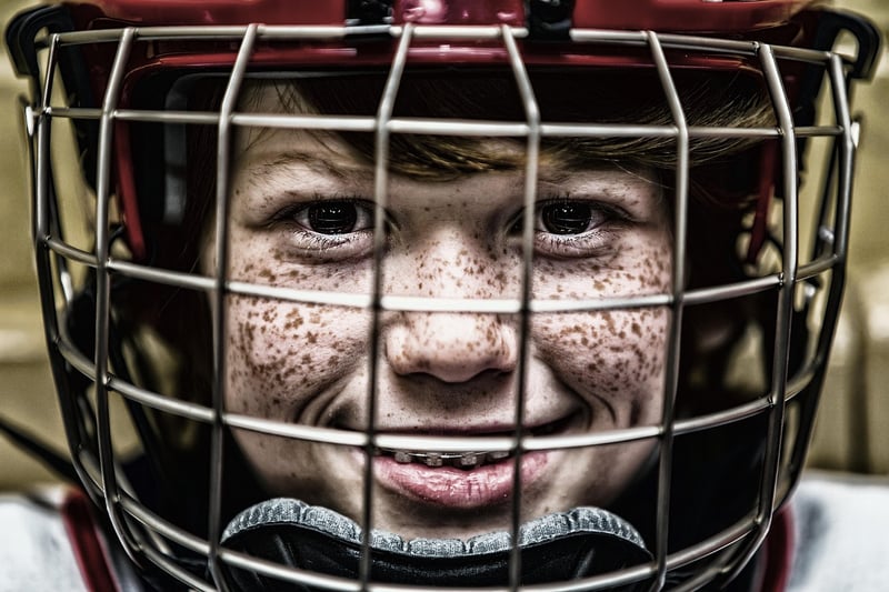 Celebrity playing ice hockey